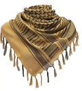 Tactical Hunting Scarf Shemagh Tactical Desert Keffiyeh Head Neck Scarf Arab Wrap with Tassel 43x43 Inches