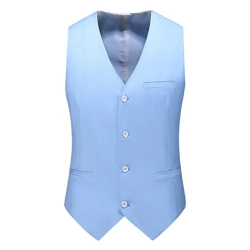 Royal Blue Vest Waistcoat Men's Brand New Slim-Fit V Neck Dress Vests Mens Formal Business Wedding Tuxedo Chaleco Hombre 6xl