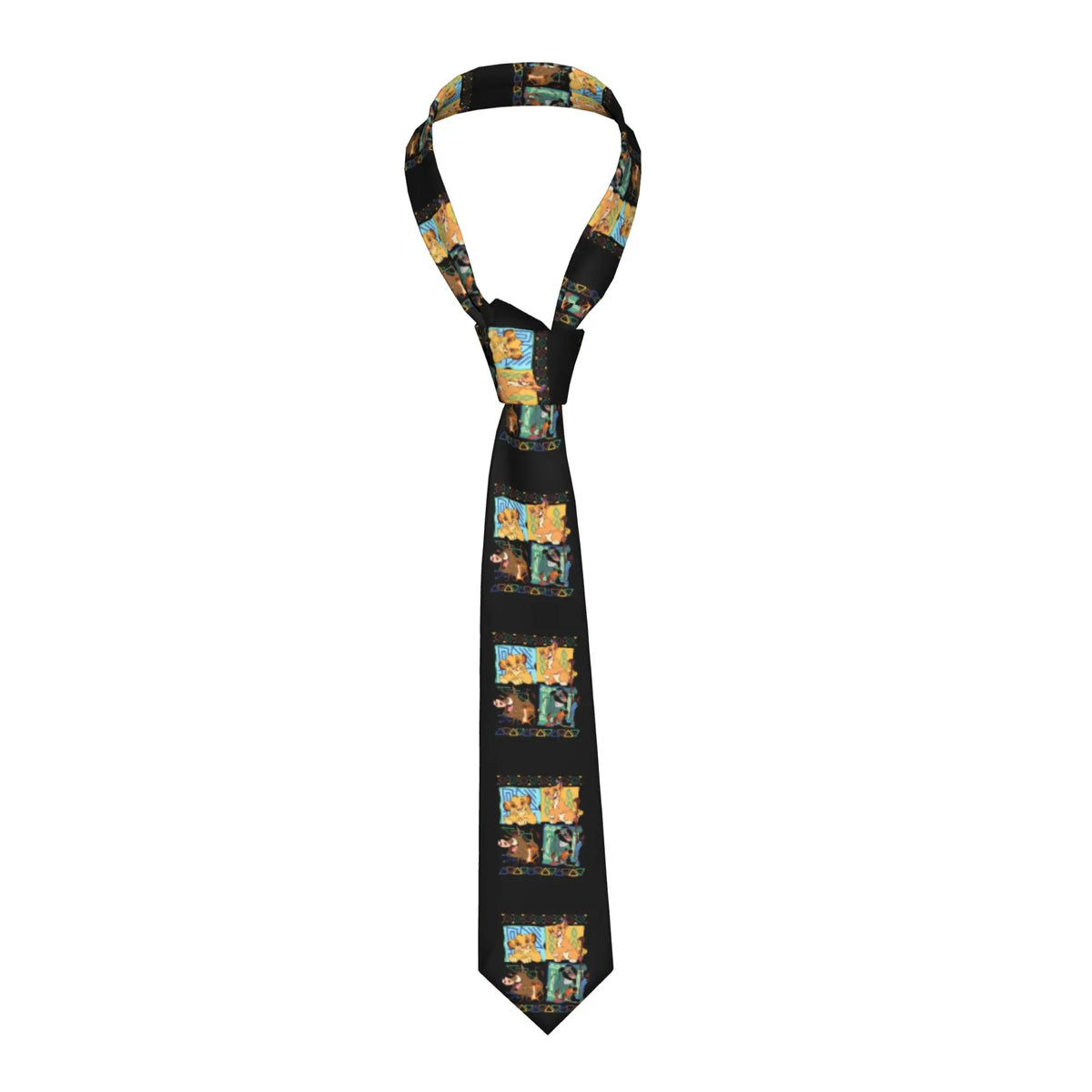 Fashion Anime The Lion King Simba  Neck Ties Men Personalized Silk Cartoon  Necktie for Business Gravatas