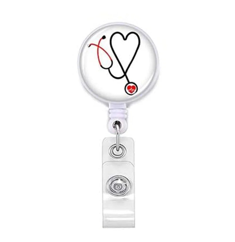 Staff Employee's Card Clip Retractable ID Name Badge Reel for Doctors Nurses Work Card Holder Accessories Medical Workers Pass