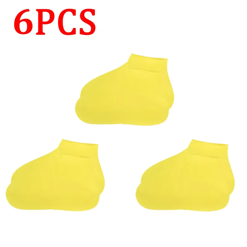 6/4/2PCS Silicone Shoe Covers - Wear-resistant Waterproof Anti-Slip Foldable Reusable For Outdoor Rain/Snow, Household Travel