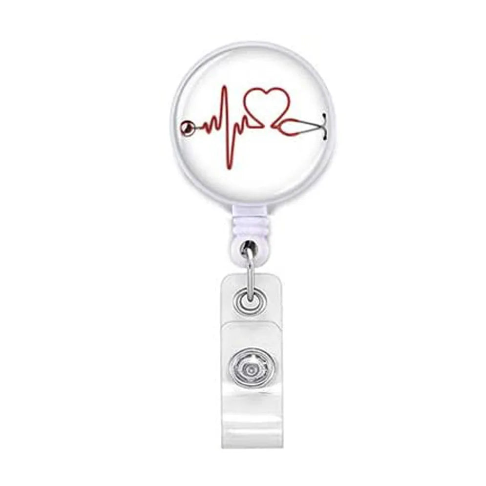 Staff Employee's Card Clip Retractable ID Name Badge Reel for Doctors Nurses Work Card Holder Accessories Medical Workers Pass
