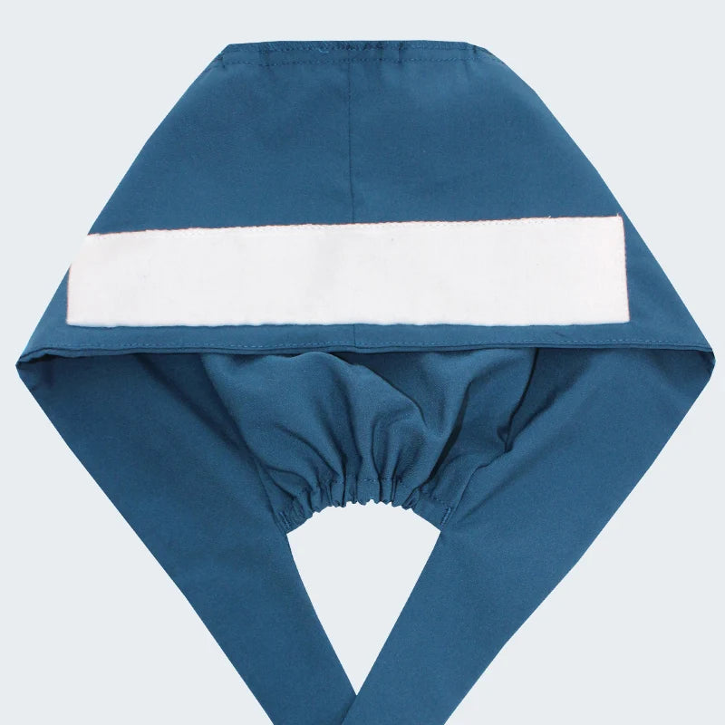 New Solid Color Stretch Scrub Caps Dental Clinic Nursing Hats Doctor Headwear Quick Dry Operating Room Caps with Buttons MSG-01