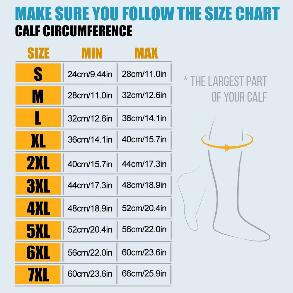 1Pair Compression Socks S-7XL Prevent Varicose Veins Toeless Support Hose for Women Men Sports, Running, Travel, Work