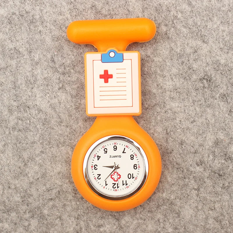 Unisex Hospital Nurse Doctor Solid Silicone FOB Pocket Watches Fashion Hospital Medical Brooch Pins Pandant Gift Clock