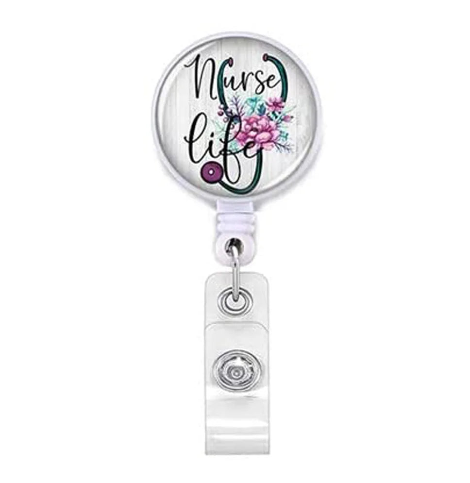 Staff Employee's Card Clip Retractable ID Name Badge Reel for Doctors Nurses Work Card Holder Accessories Medical Workers Pass