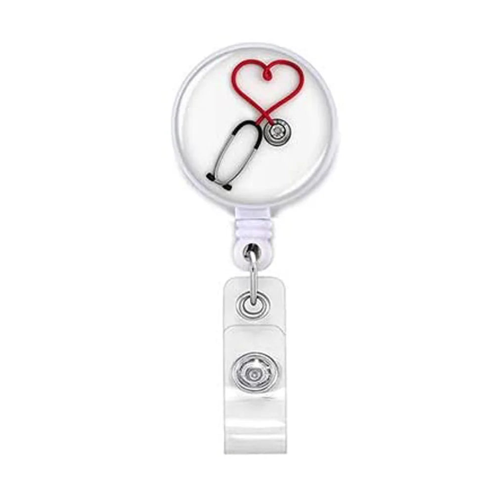Staff Employee's Card Clip Retractable ID Name Badge Reel for Doctors Nurses Work Card Holder Accessories Medical Workers Pass