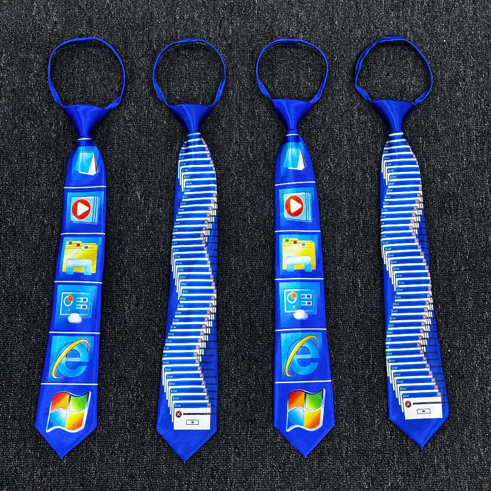 Vintage Stylish Trendy Unisex Tie Quirky Fun Street Punk Style Ins Tie Y2K Creative Niche Personalized Accessories