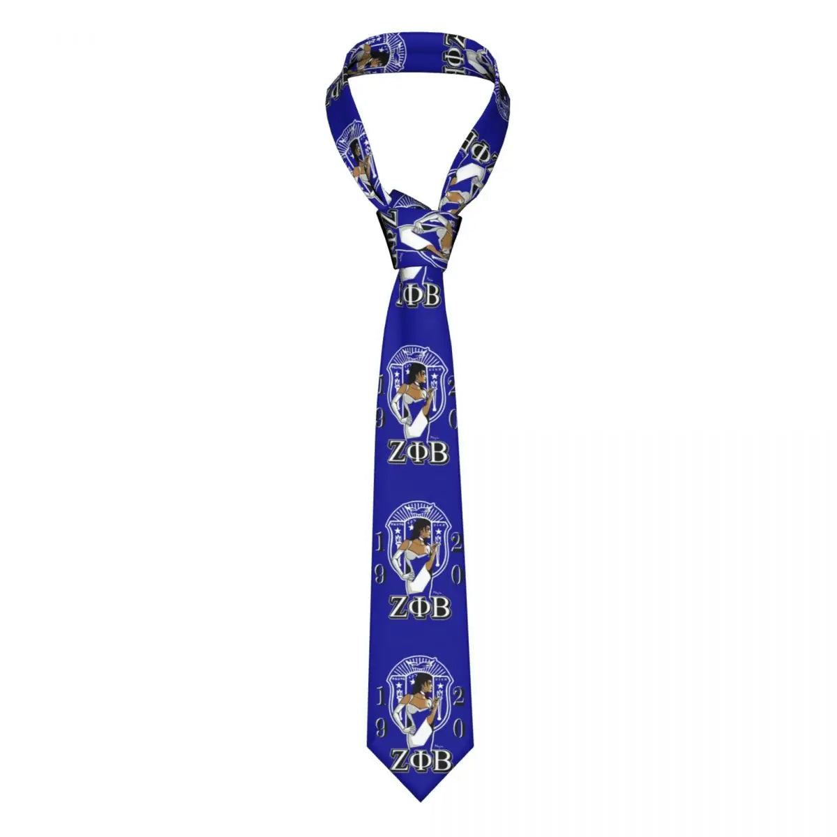 Custom Zeta Phi Beta Greek Letter 1920 Tie Men's Formal Silk ZOB Neckties for Business