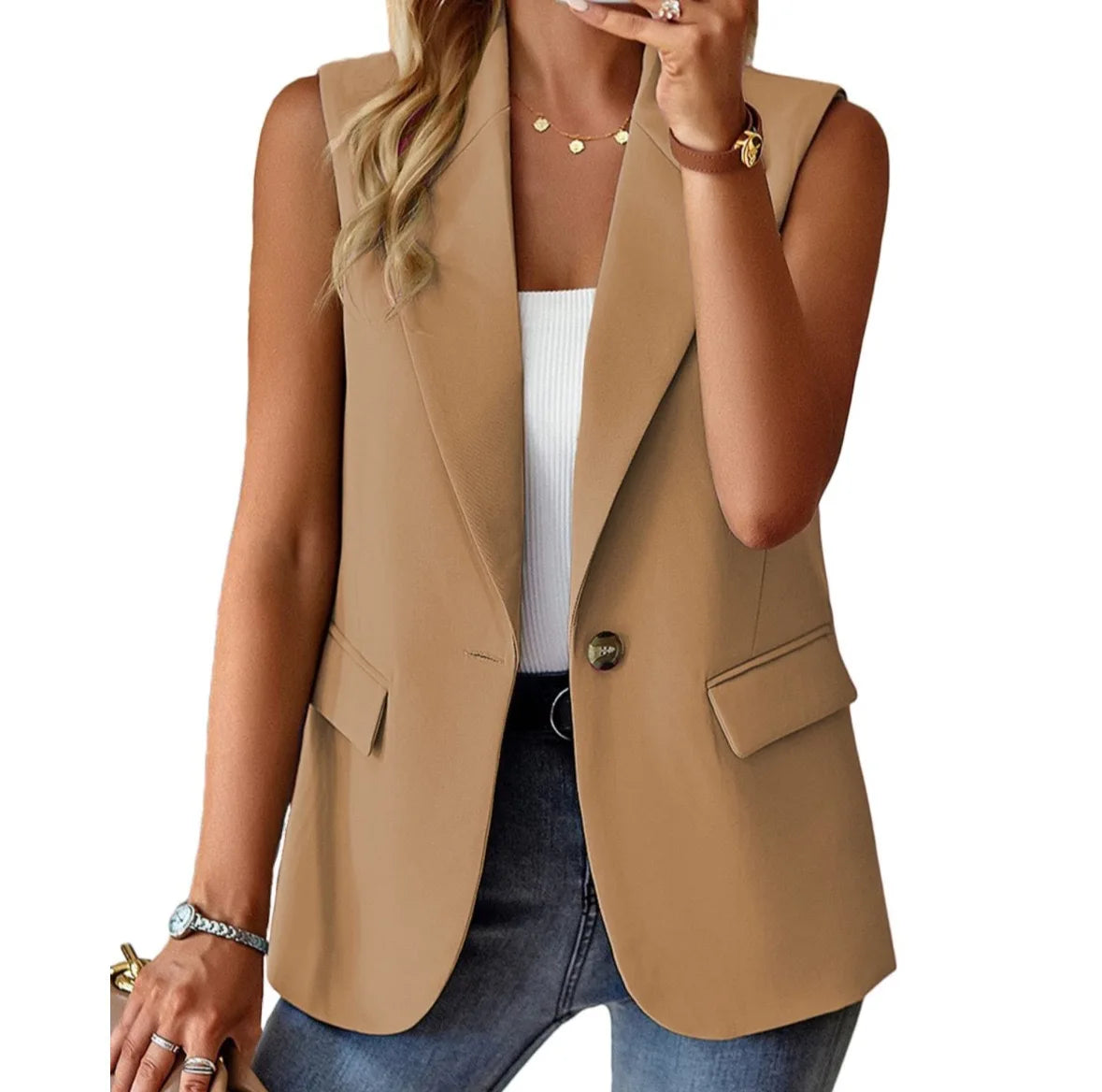 Women Blazers Turn Down Collar Blazer Long Sleeve Suits Single Button Cardigan Outerwear Casual Loose Fit Pockets Spliced 2026