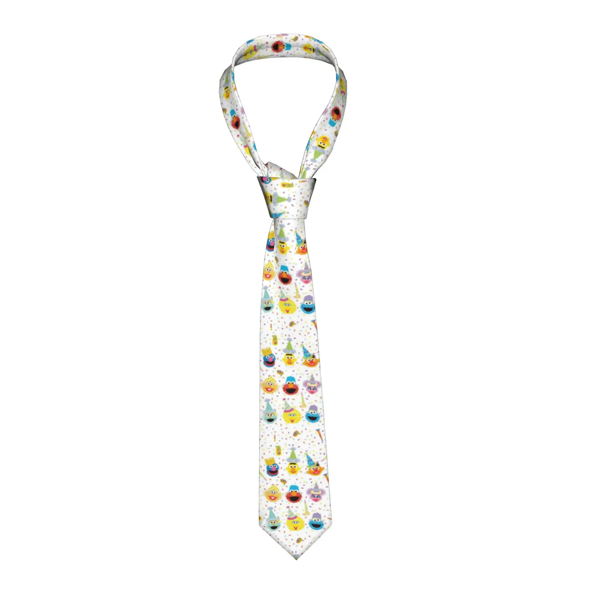 Anime Cookies Monsters Necktie Men 8 cm Slim Neck Ties Sesame Street SesameStreet for Men Daily Wear Cravat Wedding Office