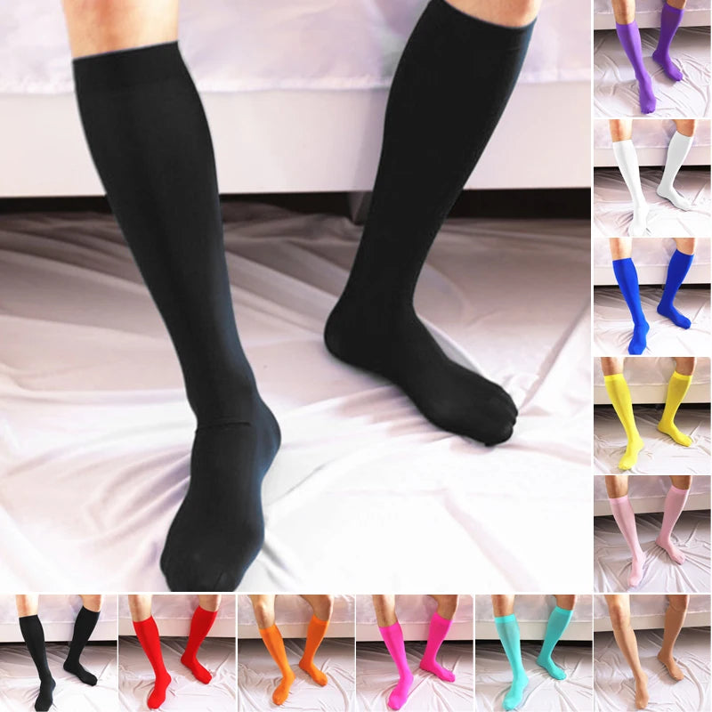 1 Pair Men's Business Suit Socks Ultrathin Mid-Length Tube Summer Breathable Gentleman Sexy Formal Business Stockings