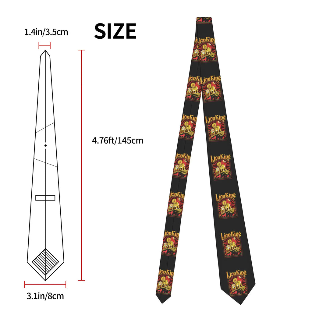 Fashion Anime The Lion King Simba  Neck Ties Men Personalized Silk Cartoon  Necktie for Business Gravatas