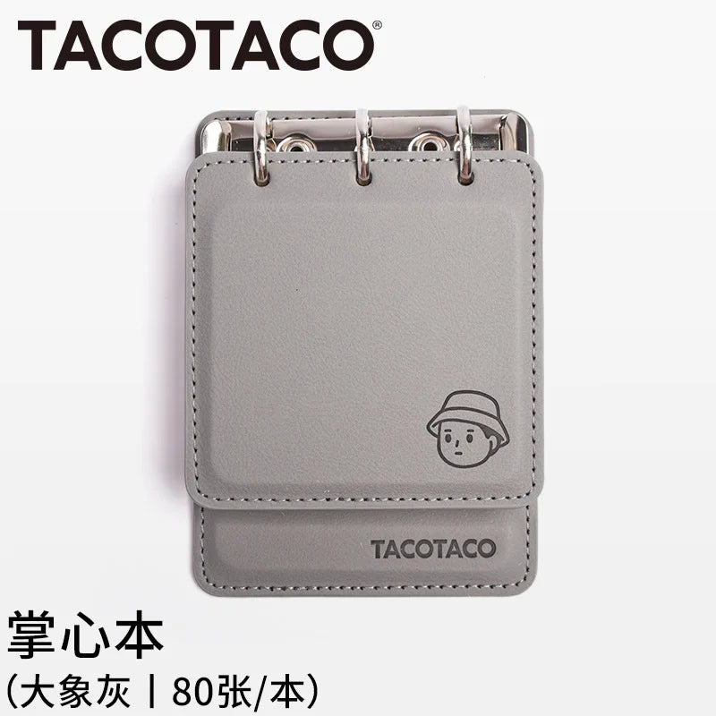 Mini Pocket Notebook, Portable Ring Binder Journal, Compact PU Leather Memo Book, Cute Daily Note Planner for School Office