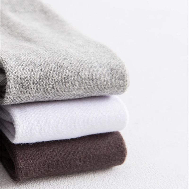 1 Pairs Mens Long Socks Stockings  Soft Cotton Solid Business Party Dress Formal Gentleman Warm Thermal Crew High Socks Fathers