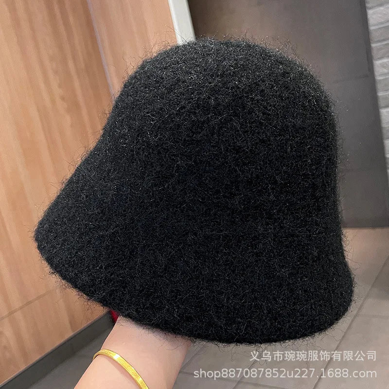 New Autumn Winter Wool Bucket Hat Women Fashion Vintage Fisherman Hats Versatile Cap Spring Felt Hat 6 Colors Foldable Hat