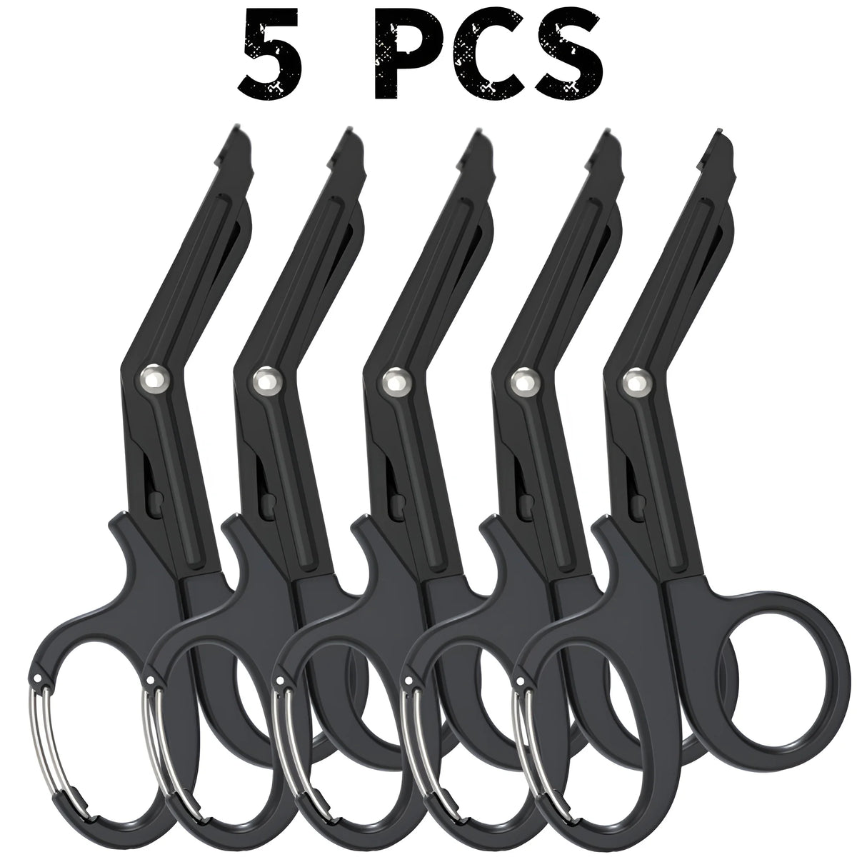 1/2/3/4/5pcs Emergency Medical Scissors Trauma Shears with Carabiner 18.5cm Bandage Shears and Military Bandage Scissors