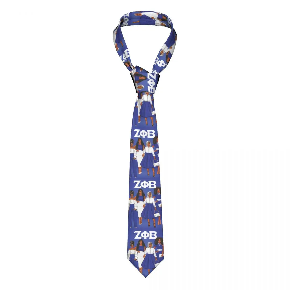 Custom Zeta Phi Beta Greek Letter 1920 Tie Men's Formal Silk ZOB Neckties for Business