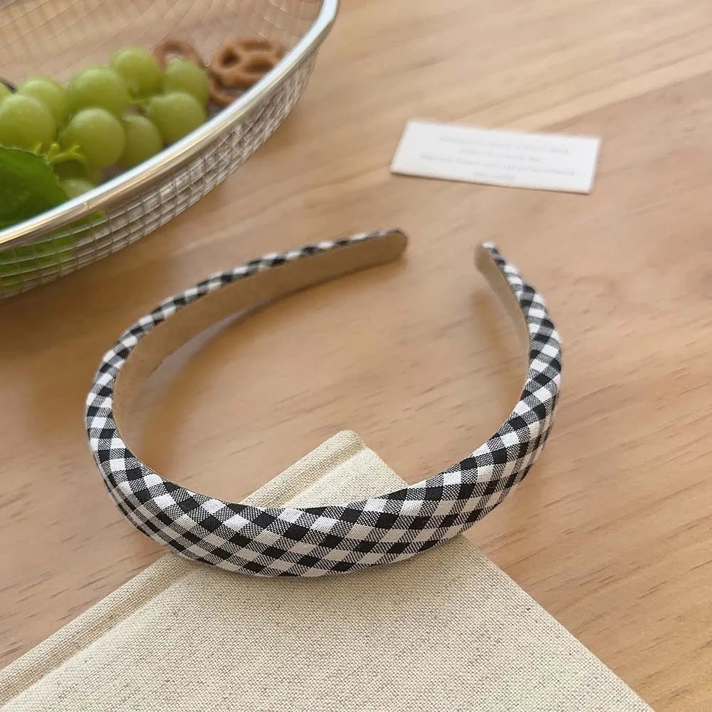 Polka Dot Hair Bands for Women Floral Print Hair Hoop Headbands Sweet Girls Plaid Hairband Hair Accessories Headwear Headdress