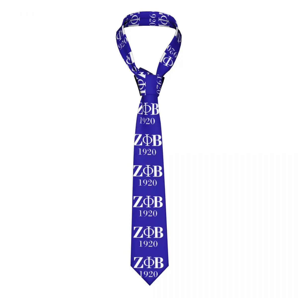 Custom Zeta Phi Beta Greek Letter 1920 Tie Men's Formal Silk ZOB Neckties for Business