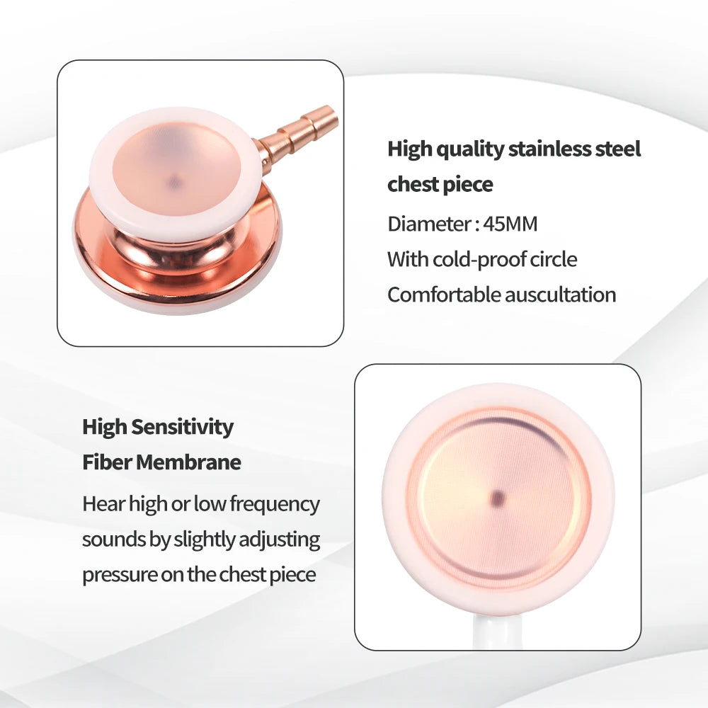 Portable Double Sided Stethoscope Medical Accessories Professional Cardiology Stethoscope Medical Equipment Nurse Vet Doctor