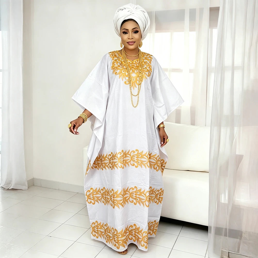 Plus Size African Clothes for Women 2026 New African Dashiki Ankara Embroidery Robe Bazin Design Wedding Party Dresses