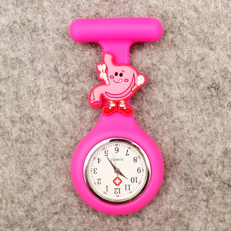 Unisex Hospital Nurse Doctor Solid Silicone FOB Pocket Watches Fashion Hospital Medical Brooch Pins Pandant Gift Clock