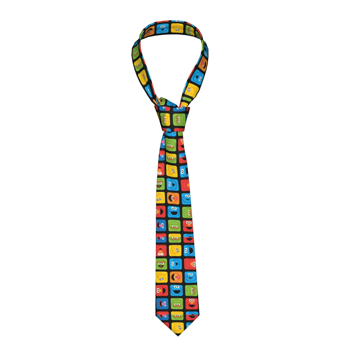 Anime Cookies Monsters Necktie Men 8 cm Slim Neck Ties Sesame Street SesameStreet for Men Daily Wear Cravat Wedding Office