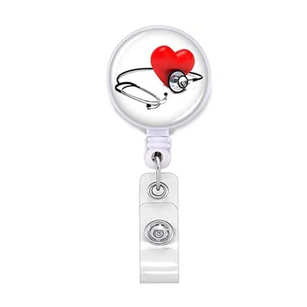 Staff Employee's Card Clip Retractable ID Name Badge Reel for Doctors Nurses Work Card Holder Accessories Medical Workers Pass