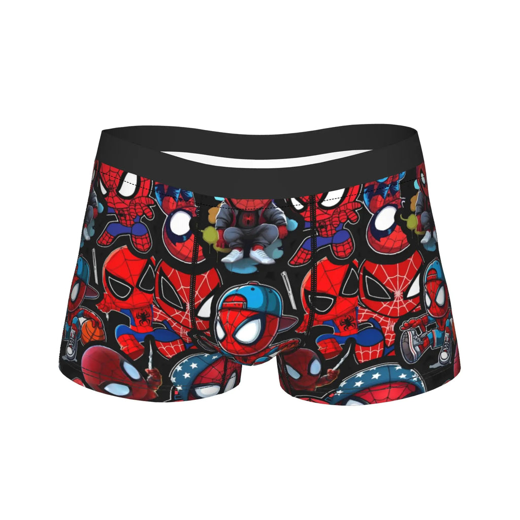 S-Spiders Heroes Underwear  Men Shorts Briefs Classic Trunk Quality Printing Plus Size Underpants