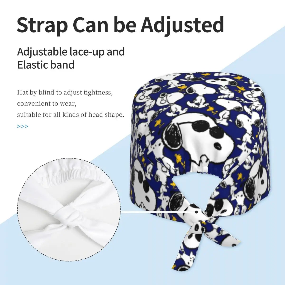 Custom Cartoon S-Dog-Snoopies Working Cap Surgical Hats Men Women Funny Operating Room Cap Nursing Cap Lab Works Hat