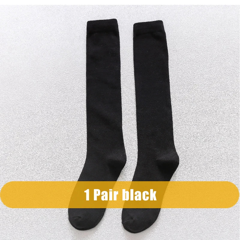 Mens Long Socks Stockings Cotton Solid Business Soft Elastic Party Dress Formal Gentleman Warm Thermal Crew High Socks Fathers