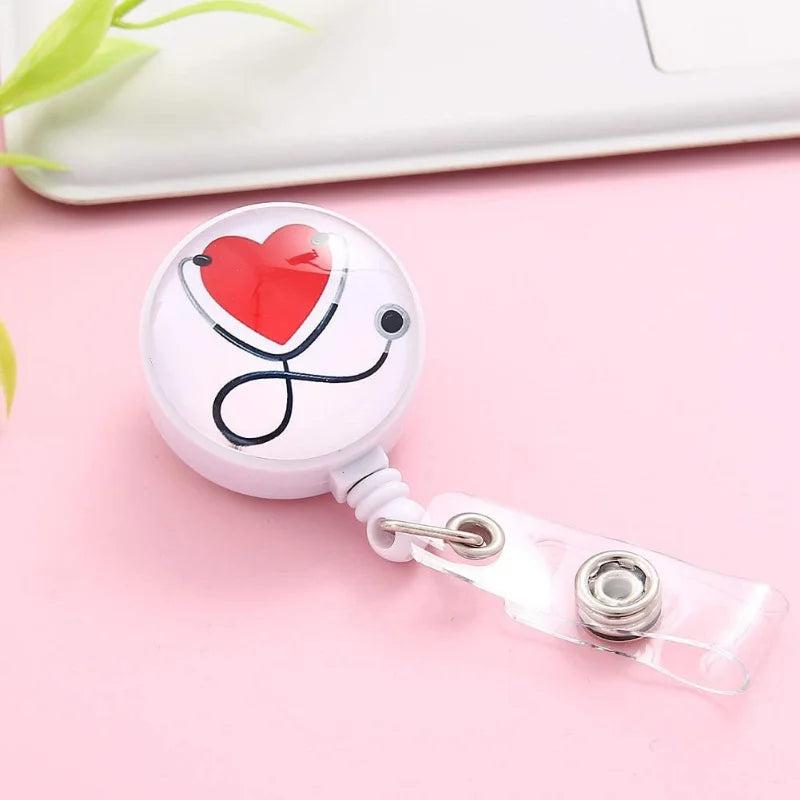 Staff Employee's Card Clip Retractable ID Name Badge Reel for Doctors Nurses Work Card Holder Accessories Medical Workers Pass
