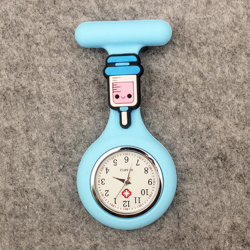 Unisex Hospital Nurse Doctor Solid Silicone FOB Pocket Watches Fashion Hospital Medical Brooch Pins Pandant Gift Clock
