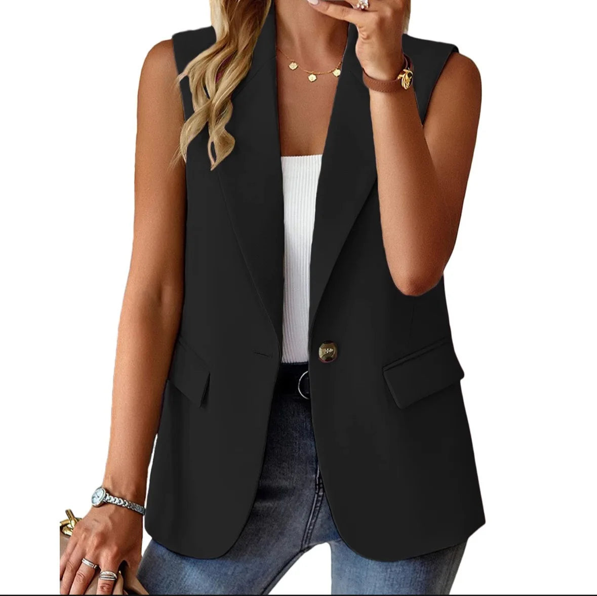 Women Blazers Turn Down Collar Blazer Long Sleeve Suits Single Button Cardigan Outerwear Casual Loose Fit Pockets Spliced 2026