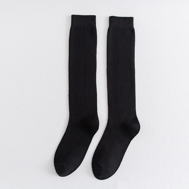 1 Pairs Mens Long Socks Stockings  Soft Cotton Solid Business Party Dress Formal Gentleman Warm Thermal Crew High Socks Fathers