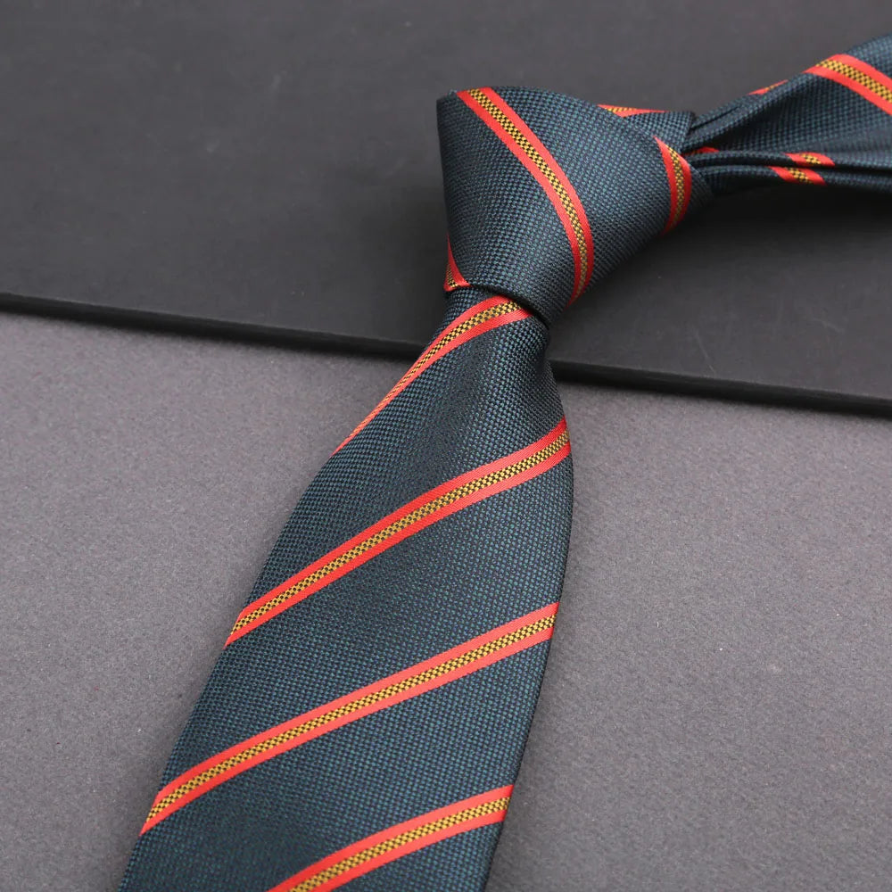 Luxury 8CM Mens Tie Stripes Paisley Dot Neck Ties Jacquard Woven Necktie For Man Daily Wear Business Wedding Party Accessories