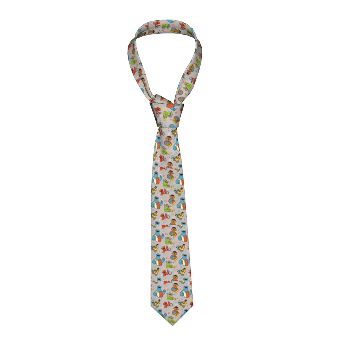 Anime Cookies Monsters Necktie Men 8 cm Slim Neck Ties Sesame Street SesameStreet for Men Daily Wear Cravat Wedding Office