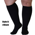 1Pair Compression Socks S-7XL Prevent Varicose Veins Toeless Support Hose for Women Men Sports, Running, Travel, Work