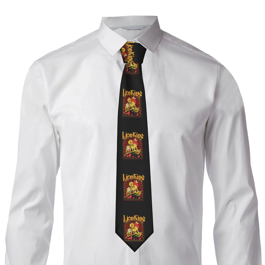 Fashion Anime The Lion King Simba  Neck Ties Men Personalized Silk Cartoon  Necktie for Business Gravatas