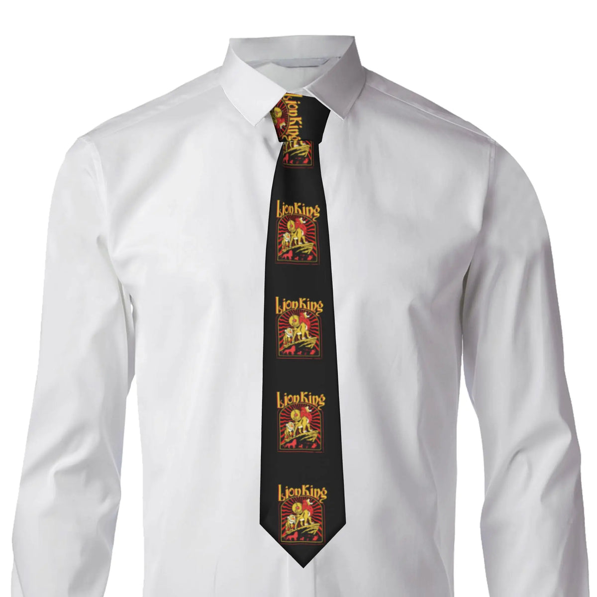 Fashion Anime The Lion King Simba  Neck Ties Men Personalized Silk Cartoon  Necktie for Business Gravatas