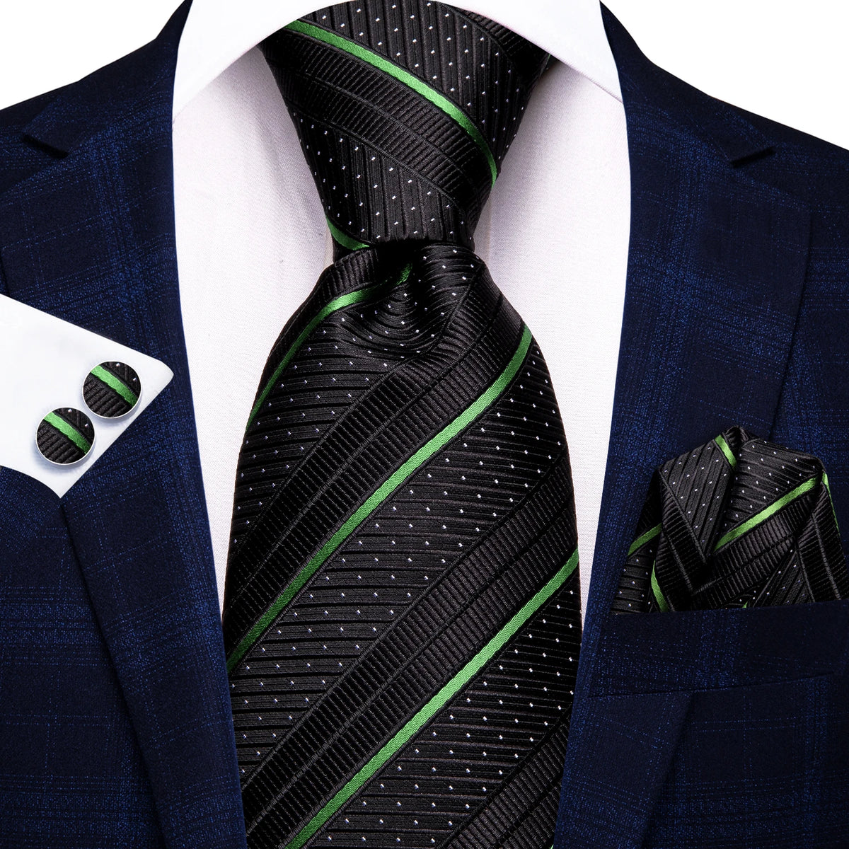 Black Floral Wedding Tie For Men Handky Cufflink Elegant Necktie For Men Fashion Designer Business Party Dropshiping silk