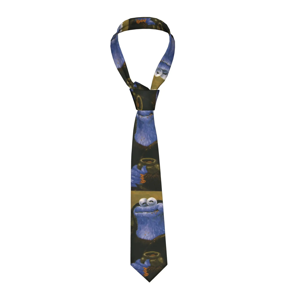 Anime Cookies Monsters Necktie Men 8 cm Slim Neck Ties Sesame Street SesameStreet for Men Daily Wear Cravat Wedding Office