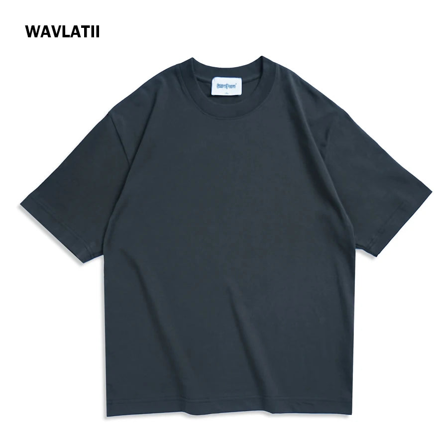WAVLATII Oversized White Black T Shirt for Women Fashion Female Casual Plus Size Tees Lady Summer Streetwear Tops WT2599