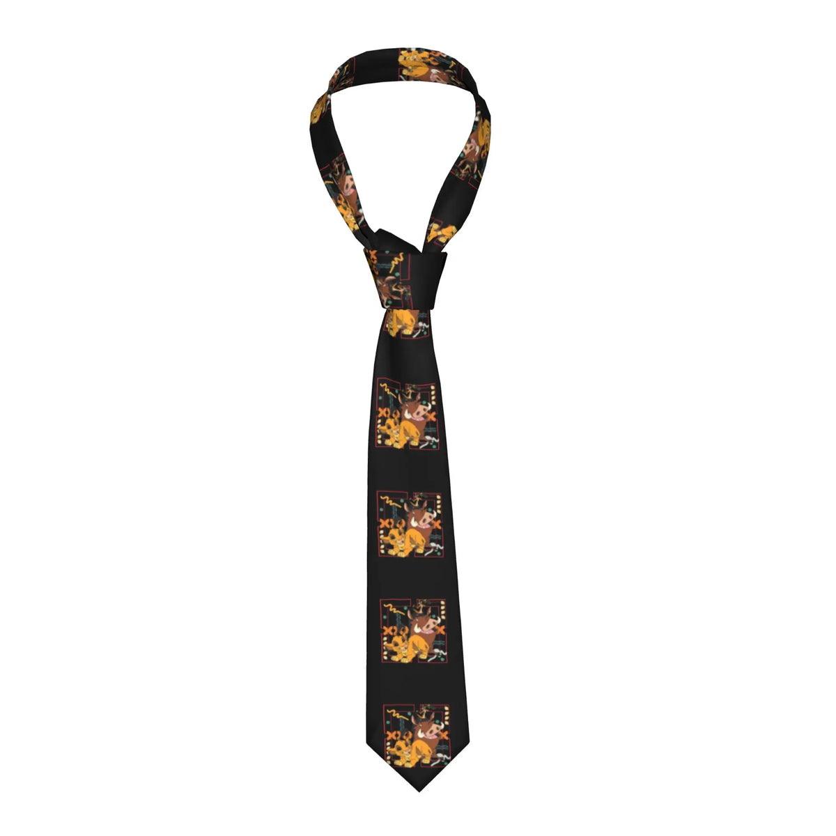 Fashion Anime The Lion King Simba  Neck Ties Men Personalized Silk Cartoon  Necktie for Business Gravatas