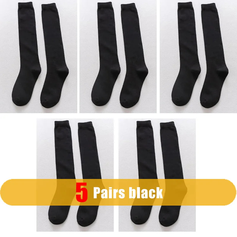 Mens Long Socks Stockings Cotton Solid Business Soft Elastic Party Dress Formal Gentleman Warm Thermal Crew High Socks Fathers