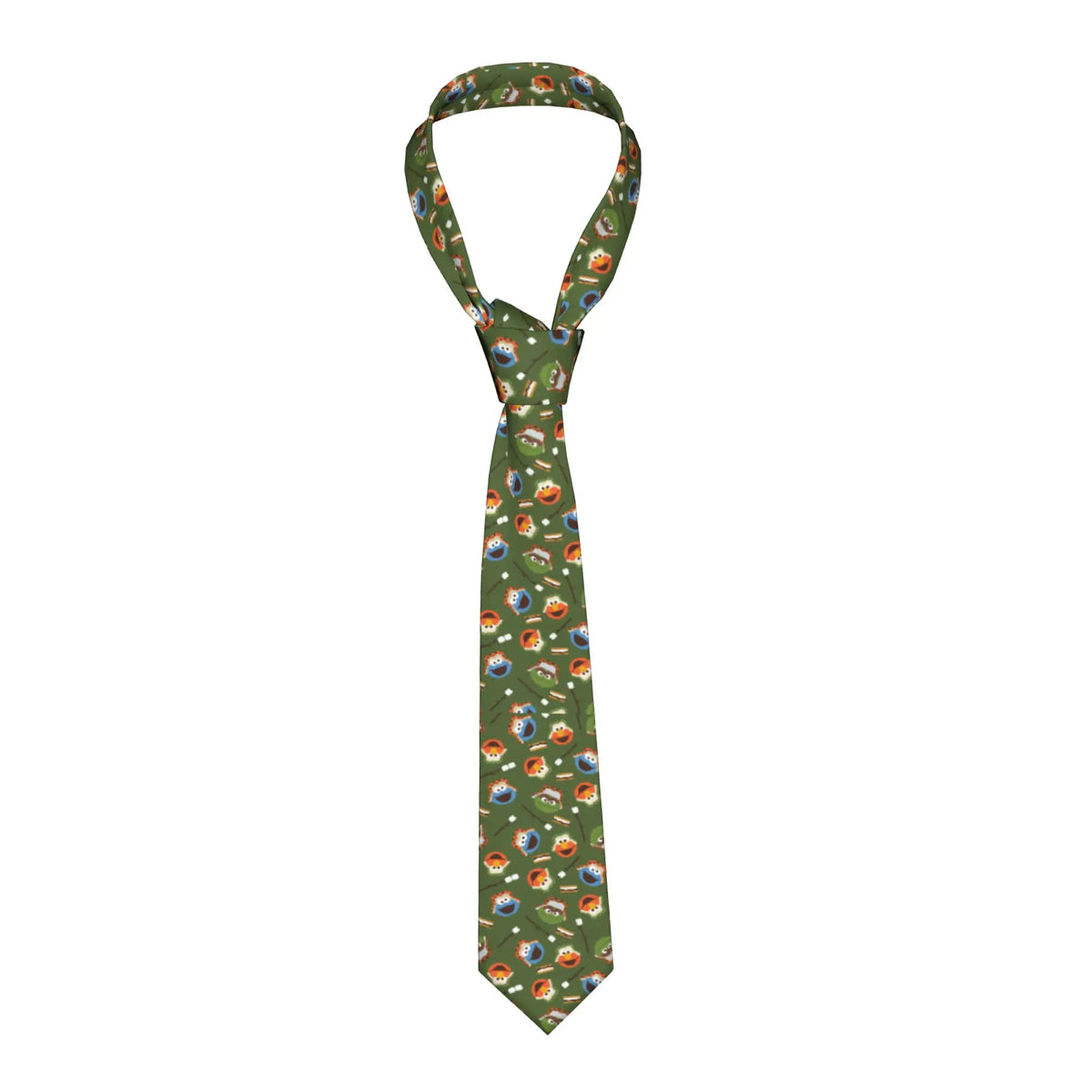 Anime Cookies Monsters Necktie Men 8 cm Slim Neck Ties Sesame Street SesameStreet for Men Daily Wear Cravat Wedding Office