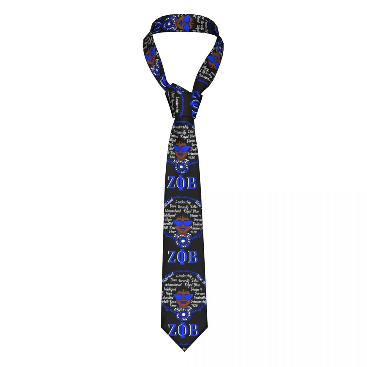 Custom Zeta Phi Beta Greek Letter 1920 Tie Men's Formal Silk ZOB Neckties for Business