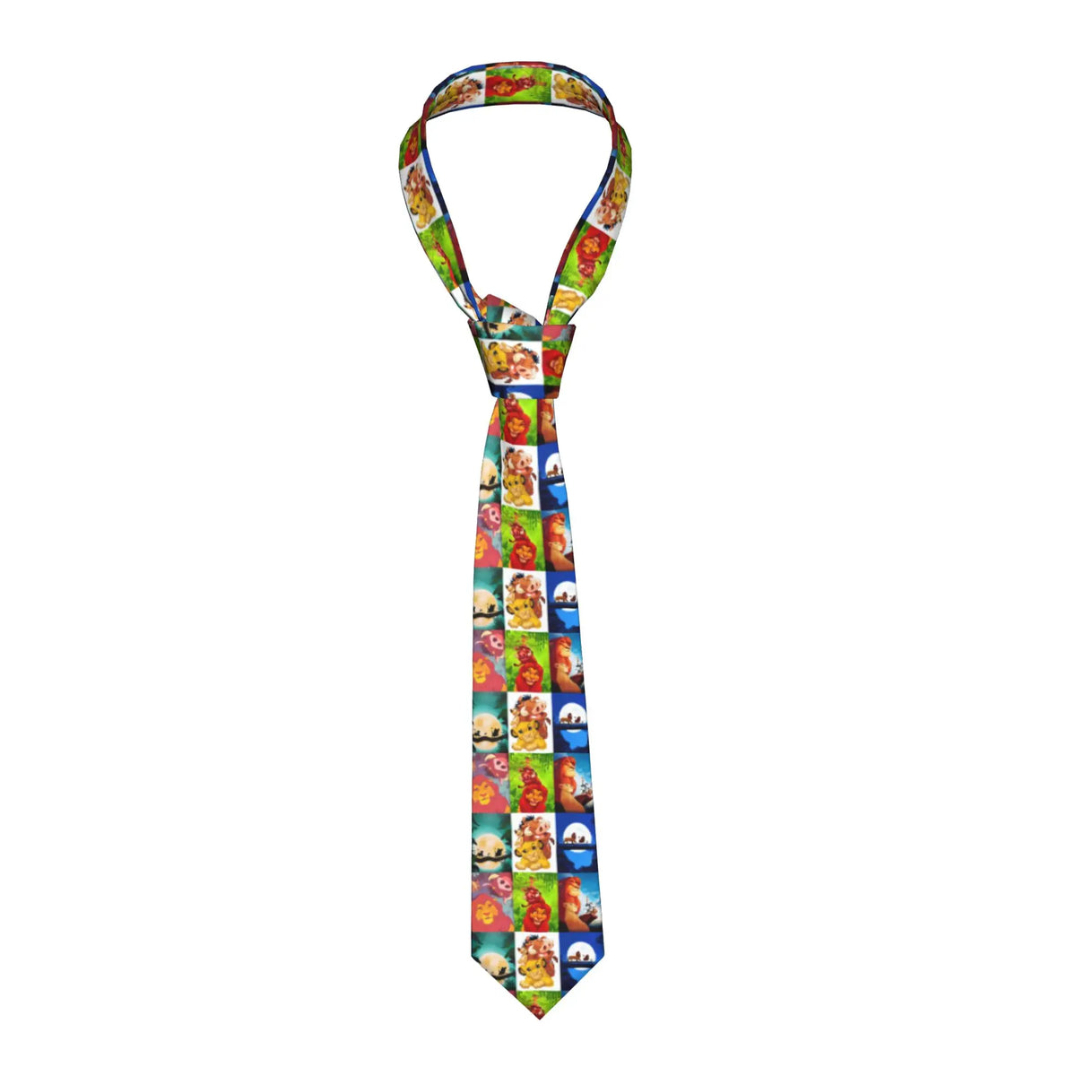 Fashion Anime The Lion King Simba  Neck Ties Men Personalized Silk Cartoon  Necktie for Business Gravatas