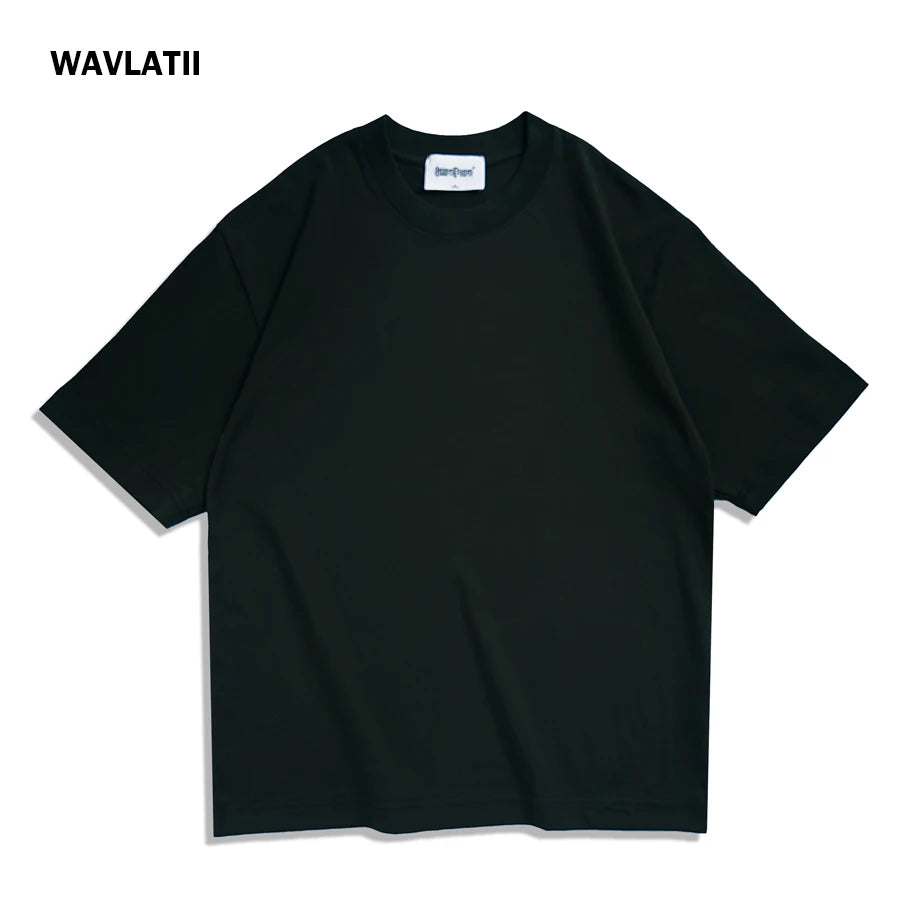 WAVLATII Oversized White Black T Shirt for Women Fashion Female Casual Plus Size Tees Lady Summer Streetwear Tops WT2599